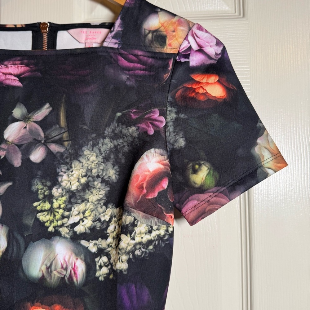 Ted Baker Tamary Shadow Floral Skater Dress Size 1= US 4 - Picture 6 of 13
